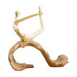 Maxbell Resin Yoga Girls Statue Table Decoration Elegant for Bedroom Office Creative Style B