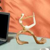 Maxbell Resin Yoga Girls Statue Table Decoration Elegant for Bedroom Office Creative Style B