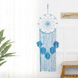 Maxbell Boho Macrame Wall Hanging Pendant Braided Tassel for Home Bedroom Party Blue