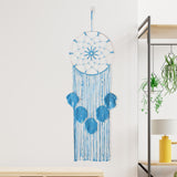 Maxbell Boho Macrame Wall Hanging Pendant Braided Tassel for Home Bedroom Party Blue