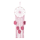 Maxbell Boho Macrame Wall Hanging Pendant Braided Tassel for Home Bedroom Party Pink