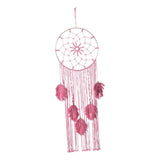 Maxbell Boho Macrame Wall Hanging Pendant Braided Tassel for Home Bedroom Party Pink