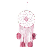 Maxbell Boho Macrame Wall Hanging Pendant Braided Tassel for Home Bedroom Party Pink