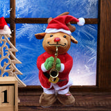 Maxbell Electric Christmas Musical Doll for Restaurant Birthday Present Ornament Elk