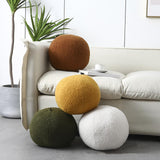 Maxbell Round Pillow Cushion Seating Cushion Plush Toy for Valentines Decoration Brown