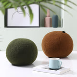 Maxbell Round Pillow Cushion Seating Cushion Plush Toy for Valentines Decoration Brown