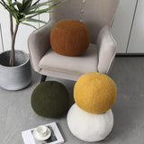 Maxbell Round Pillow Cushion Seating Cushion Plush Toy for Valentines Decoration Brown