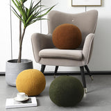 Maxbell Round Pillow Cushion Seating Cushion Plush Toy for Valentines Decoration Brown