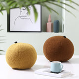 Maxbell Round Pillow Cushion Seating Cushion Plush Toy for Valentines Decoration Brown