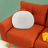 Maxbell Round Pillow Cushion Seating Cushion Plush Toy for Valentines Decoration White