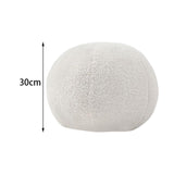 Maxbell Round Pillow Cushion Seating Cushion Plush Toy for Valentines Decoration White