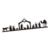 Maxbell Nativity Scene Wall Decor Nativity Wall Art Wall Sculptures for Church 35cmx8.4cm