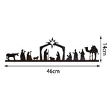 Maxbell Nativity Scene Wall Decor Nativity Wall Art Wall Sculptures for Church 46cmx14cm