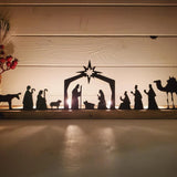 Maxbell Nativity Scene Wall Decor Nativity Wall Art Wall Sculptures for Church 46cmx14cm