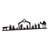 Maxbell Nativity Scene Wall Decor Nativity Wall Art Wall Sculptures for Church 46cmx14cm