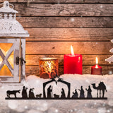 Maxbell Nativity Scene Wall Decor Nativity Wall Art Wall Sculptures for Church 46cmx14cm