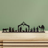Maxbell Nativity Scene Wall Decor Nativity Wall Art Wall Sculptures for Church 46cmx14cm
