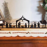 Maxbell Nativity Scene Wall Decor Nativity Wall Art Wall Sculptures for Church 46cmx14cm