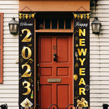 Maxbell 1 Pair New Year Porch Sign Banners Couplet Decor for Festival Doorway Garden Style A