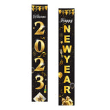 Maxbell 1 Pair New Year Porch Sign Banners Couplet Decor for Festival Doorway Garden Style A