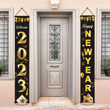 Maxbell 1 Pair New Year Porch Sign Banners Couplet Decor for Festival Doorway Garden Style A