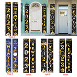 Maxbell 1 Pair New Year Porch Sign Banners Couplet Decor for Festival Doorway Garden Style A