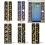 Maxbell 1 Pair New Year Porch Sign Banners Couplet Decor for Festival Doorway Garden Style A