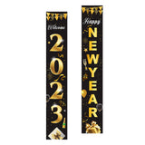 Maxbell 1 Pair New Year Porch Sign Banners Couplet Decor for Festival Doorway Garden Style A