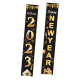 Maxbell 1 Pair New Year Porch Sign Banners Couplet Decor for Festival Doorway Garden Style A