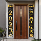 Maxbell 1 Pair New Year Porch Sign Banners Couplet Decor for Festival Doorway Garden Style A