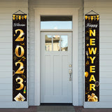 Maxbell 1 Pair New Year Porch Sign Banners Couplet Decor for Festival Doorway Garden Style A