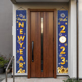 Maxbell 1 Pair New Year Porch Sign Banners Couplet Decor for Festival Doorway Garden Style B