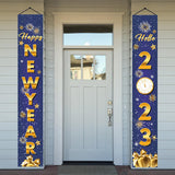 Maxbell 1 Pair New Year Porch Sign Banners Couplet Decor for Festival Doorway Garden Style B