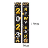 Maxbell 1 Pair New Year Porch Sign Banners Couplet Decor for Festival Doorway Garden Style C