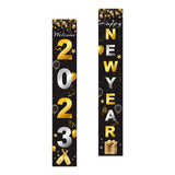 Maxbell 1 Pair New Year Porch Sign Banners Couplet Decor for Festival Doorway Garden Style C