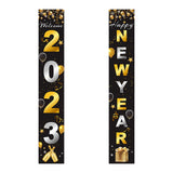 Maxbell 1 Pair New Year Porch Sign Banners Couplet Decor for Festival Doorway Garden Style C