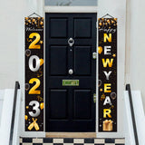 Maxbell 1 Pair New Year Porch Sign Banners Couplet Decor for Festival Doorway Garden Style C