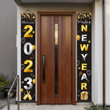 Maxbell 1 Pair New Year Porch Sign Banners Couplet Decor for Festival Doorway Garden Style C