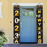Maxbell 1 Pair New Year Porch Sign Banners Couplet Decor for Festival Doorway Garden Style C