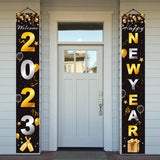 Maxbell 1 Pair New Year Porch Sign Banners Couplet Decor for Festival Doorway Garden Style C