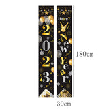 Maxbell 1 Pair New Year Porch Sign Banners Couplet Decor for Festival Doorway Garden Style D
