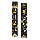 Maxbell 1 Pair New Year Porch Sign Banners Couplet Decor for Festival Doorway Garden Style D