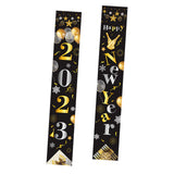 Maxbell 1 Pair New Year Porch Sign Banners Couplet Decor for Festival Doorway Garden Style D