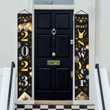 Maxbell 1 Pair New Year Porch Sign Banners Couplet Decor for Festival Doorway Garden Style D