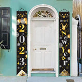 Maxbell 1 Pair New Year Porch Sign Banners Couplet Decor for Festival Doorway Garden Style D