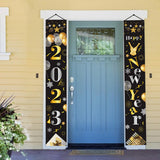 Maxbell 1 Pair New Year Porch Sign Banners Couplet Decor for Festival Doorway Garden Style D