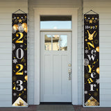 Maxbell 1 Pair New Year Porch Sign Banners Couplet Decor for Festival Doorway Garden Style D