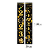 Maxbell 1 Pair New Year Porch Sign Banners Couplet Decor for Festival Doorway Garden Style E