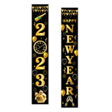 Maxbell 1 Pair New Year Porch Sign Banners Couplet Decor for Festival Doorway Garden Style E