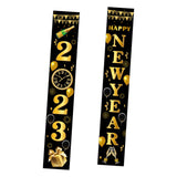 Maxbell 1 Pair New Year Porch Sign Banners Couplet Decor for Festival Doorway Garden Style E